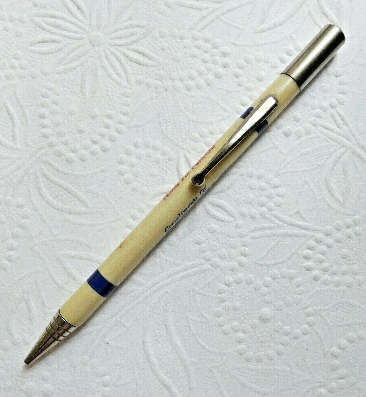 Vintage Vernon Wolff Funeral Home Advertising Mechanical Pencil Elgin, IL.