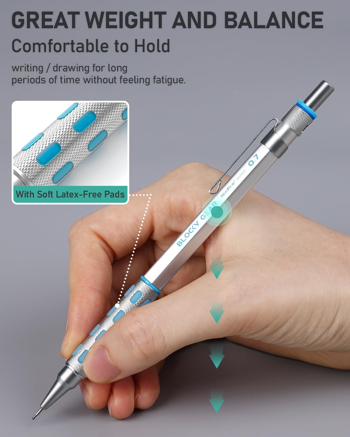 Nicpro 36PCS Blocky Gear Mechanical Pencil Set 1 Count (Pack of 36), Black