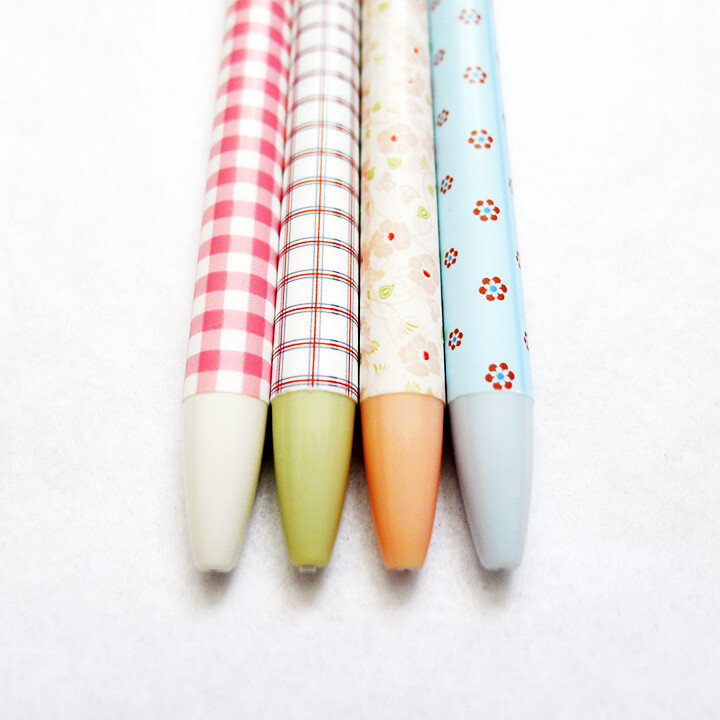NEW LOT 4 pc SET Floral Polka Dots Mechanical 0.5 mm .5 mm Lead Pencil/Pencils