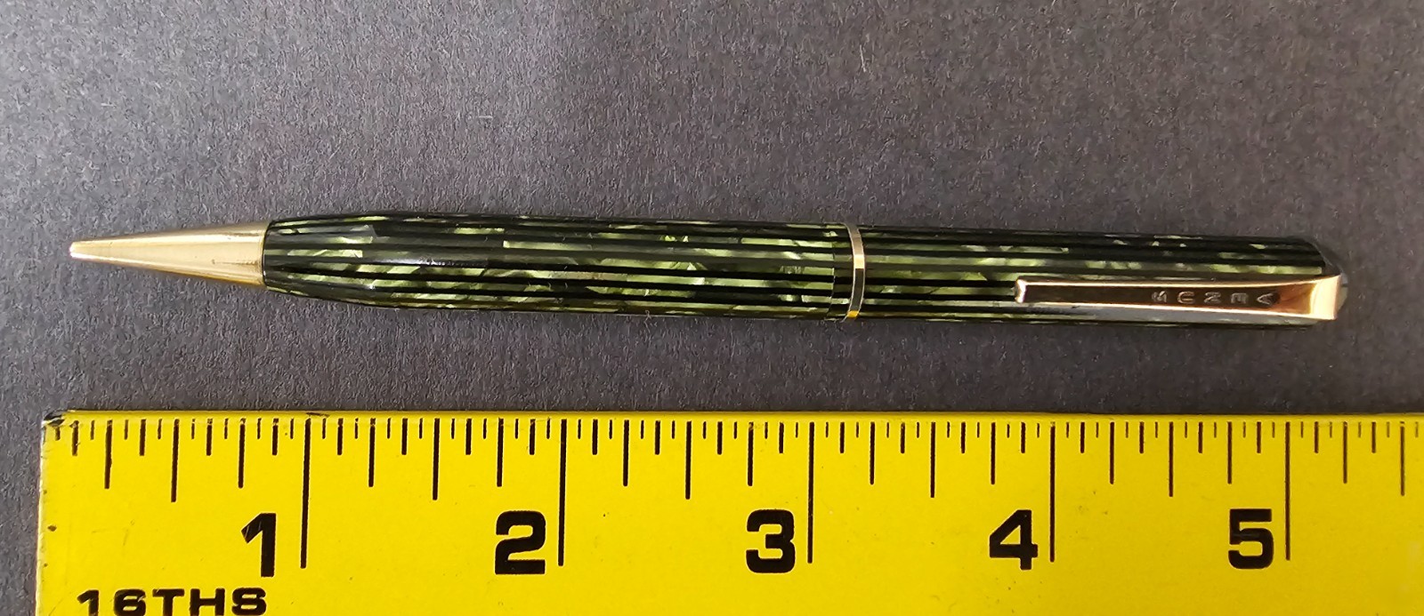 1940’s Venus Mechanical Pencil Striated Green Celluloid Works Smoothly VERY NICE