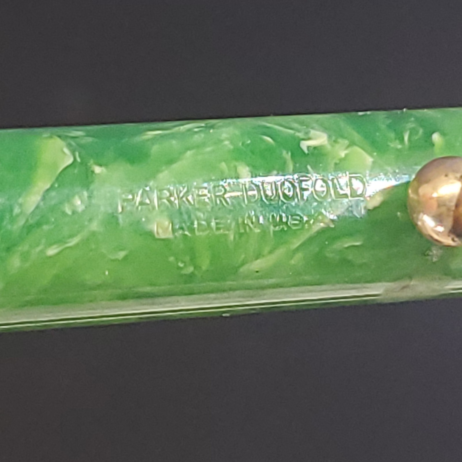 VTG 1920s Parker Duofold Jade Green Apple Mechanical Pencil Clip Model USA VGC