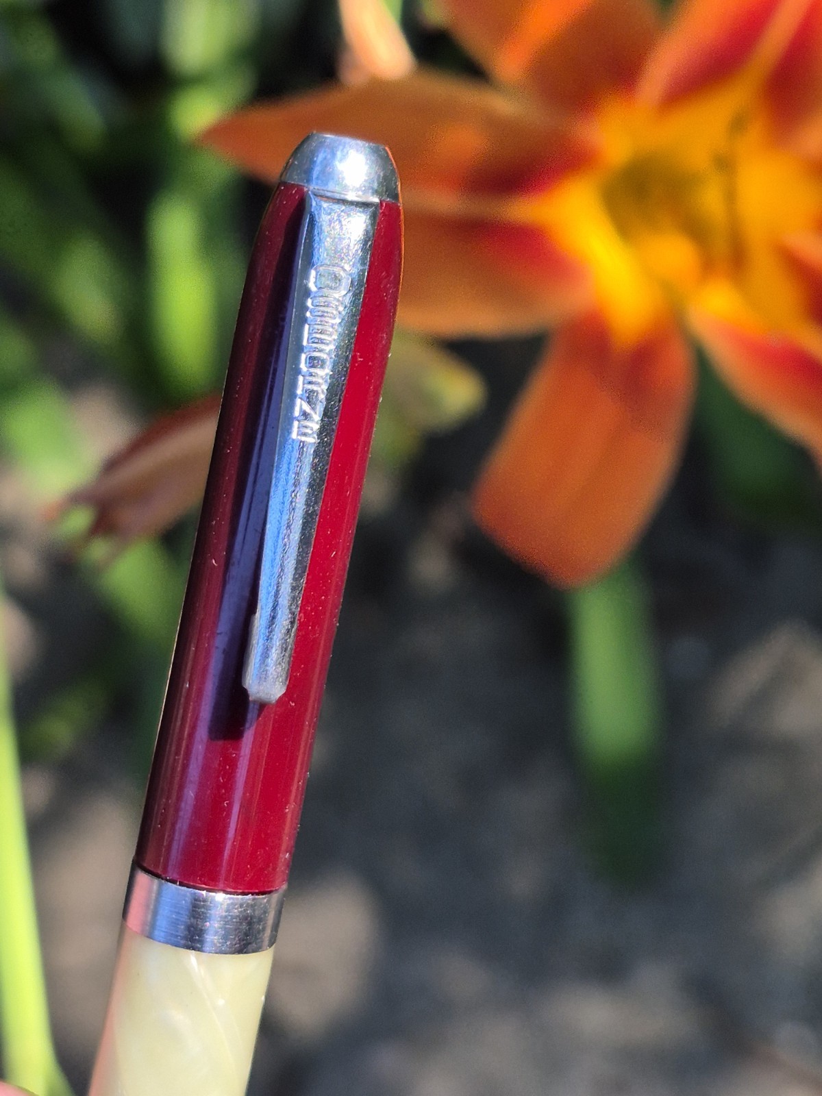 Three Osborne Mechanical Pencils, Milwaukee Advertising, Pearlescent w Maroon