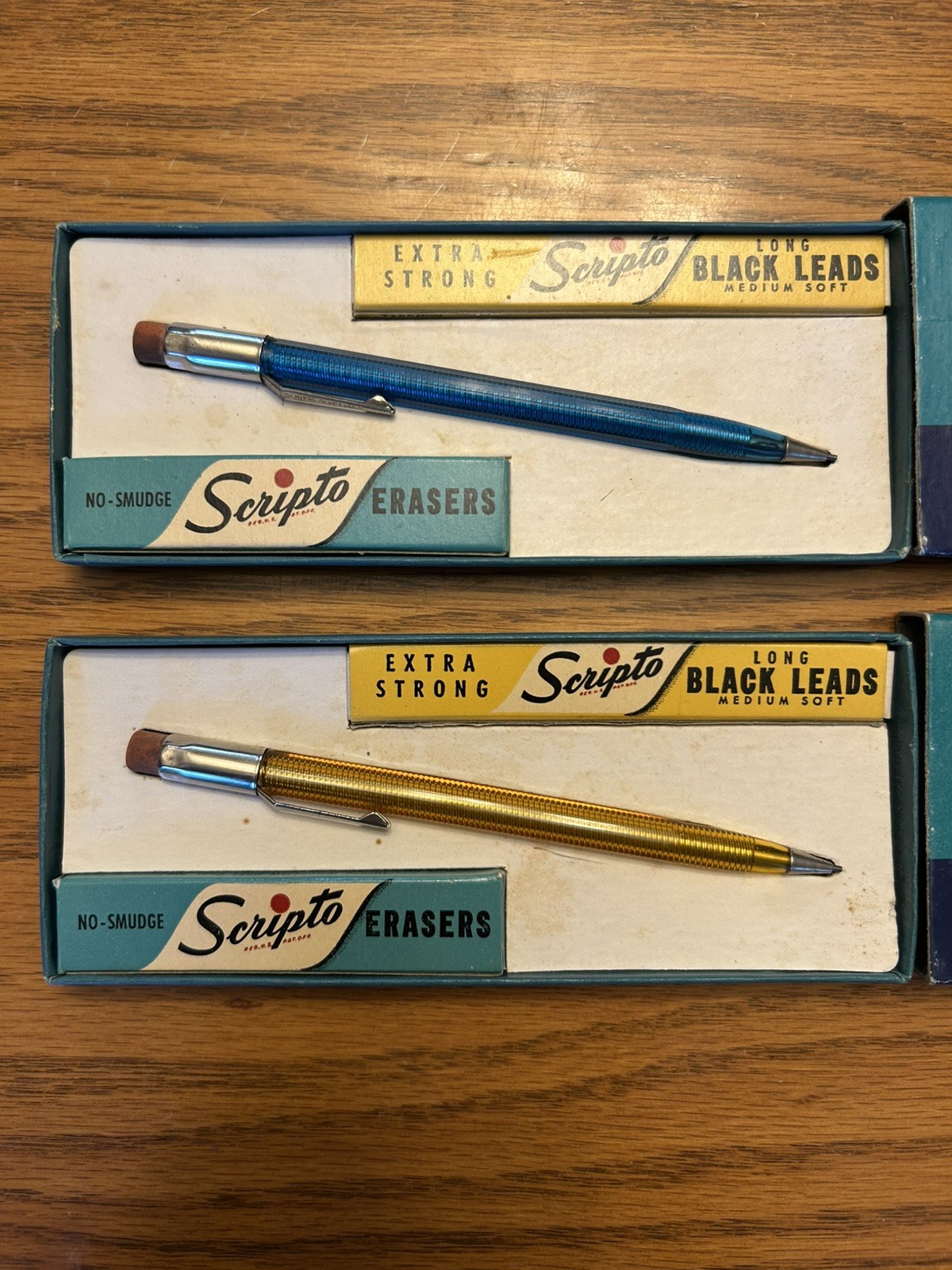 Vintage Scripto Combination Set Mechanical Pencil Leads & Eraser In Original Box
