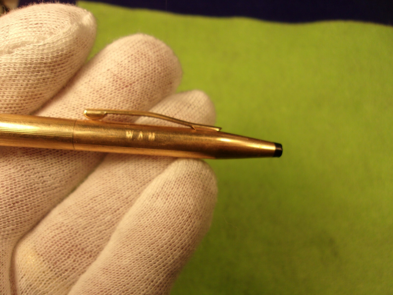 EXCELLENT OLDER VTG ROSE GOLD FILLED “CROSS” MECHANICAL PENCIL “WAM” MONOGRAM