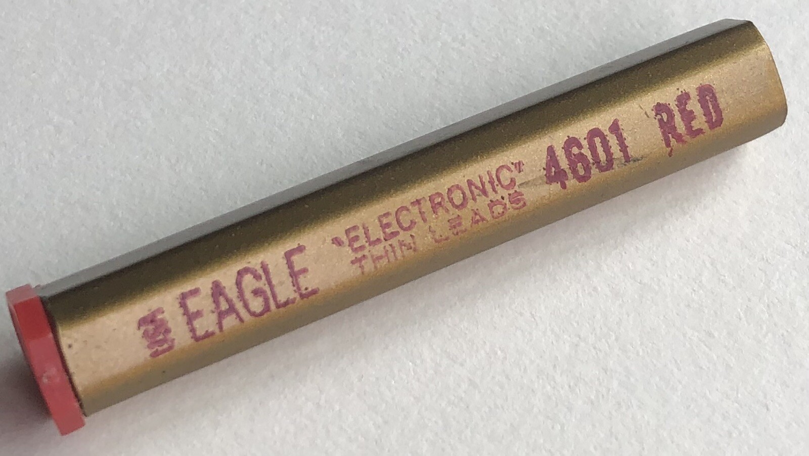 Vintage EAGLE ELECTRONIC Mechanical Pencil Lead RED 1.1mm NOS 16pk USA