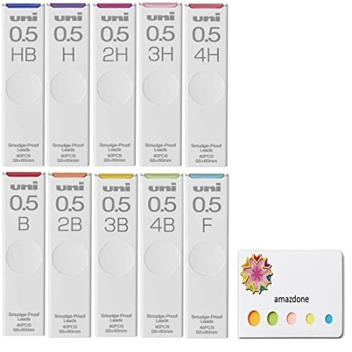 0.5mm Mechanical Pencil Leads – Smudge-Proof HB to 4B – 400 Leads + Sticky Notes