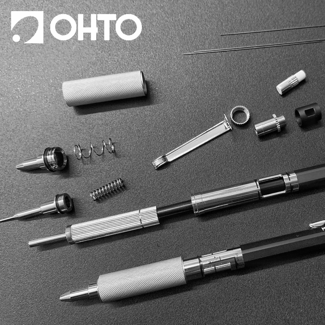 OHTO Aluminum Knurled Grip Mechanical Pencil MS01 0.5mm Made in Japan