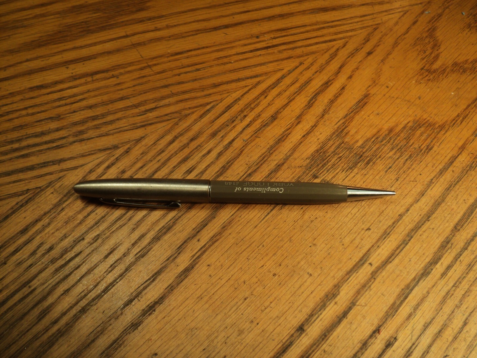 Vintage Mechanical Pencil & Pen Moose York Lodge #148 5-3/16″ Long Unbranded