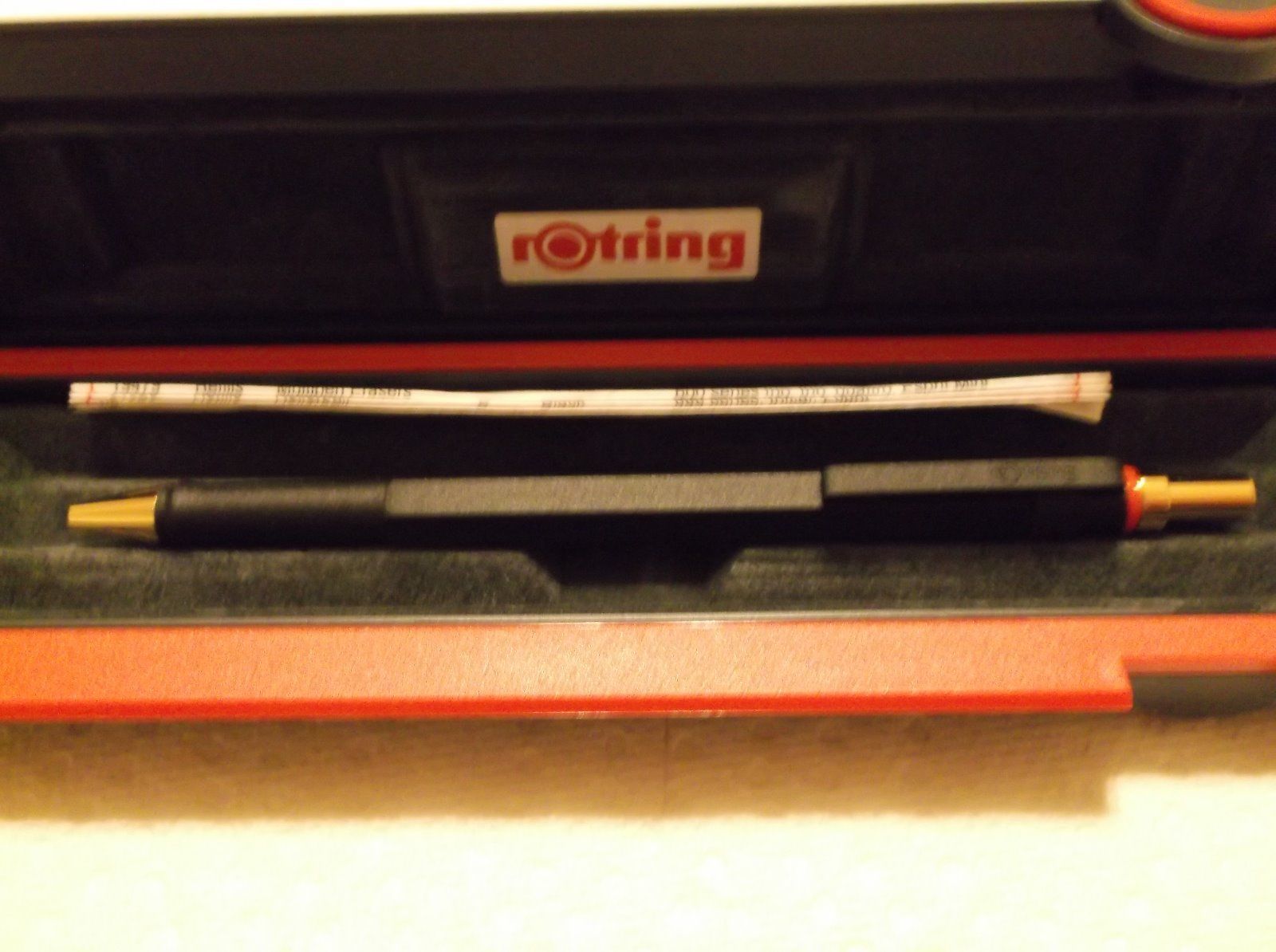 Rotring 600 Pencil Gold 0.5mm Gold & Black New In Box Retracts Completely 46598