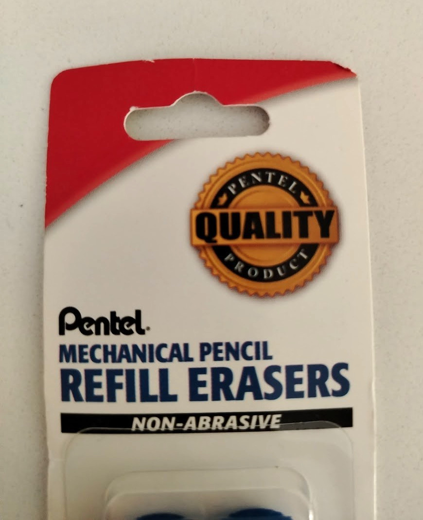 Pentel Refill Eraser for Mechanical Pencils White 4 Tubes 5 Erasers per Tube