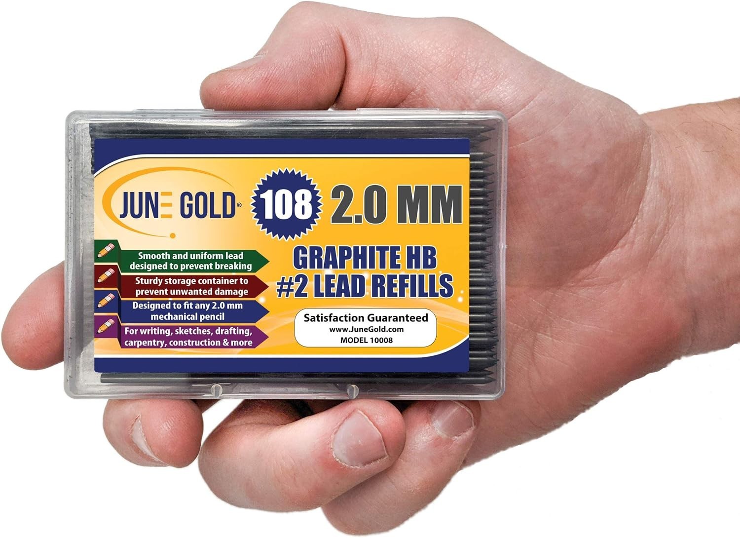 108 Graphite Lead Refills – 90 mm Length, Ideal for Drawing & Writing
