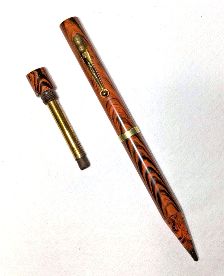 Waterman Pencil Red Ripple 56 Excellent Working Condition.