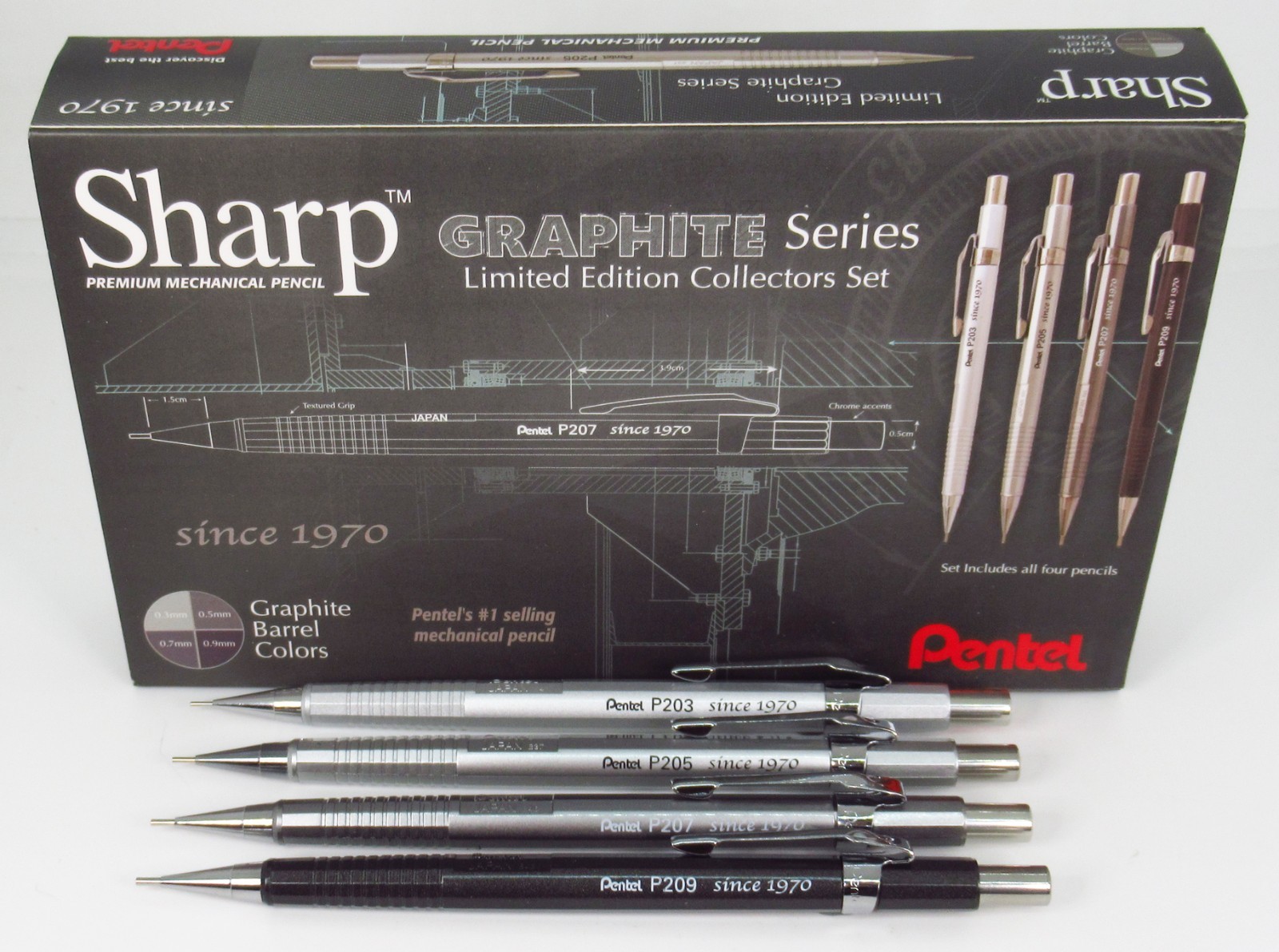 Pentel Sharp Graphite Box Set – Since 1970, Set of 4
