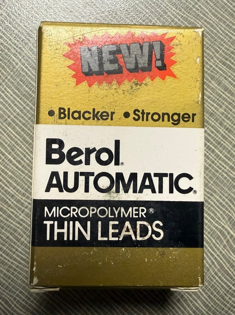 Vintage Berol Automatic Thin Leads NOS “HB” 0.9mm 12 Tubes Micropolymer