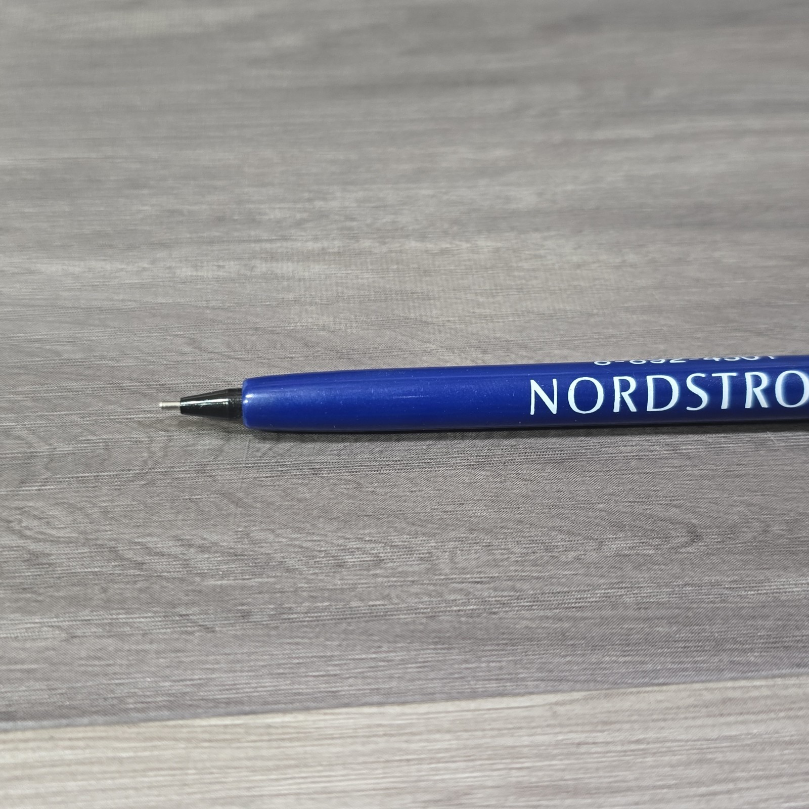 Vintage Nordstrom Mechanical Pencil Advertising Help Desk blue