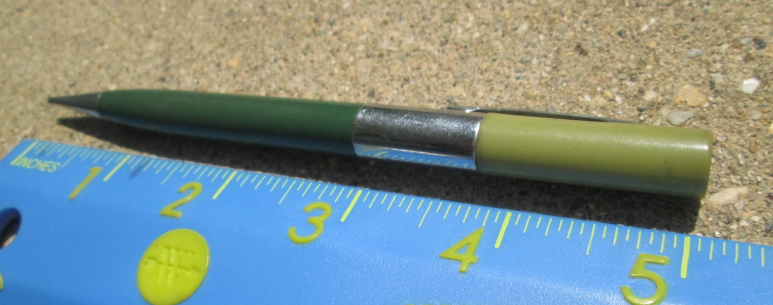 Vintage Scripto Olive & Light Green Two-tone Mechanical Pencil As-Is