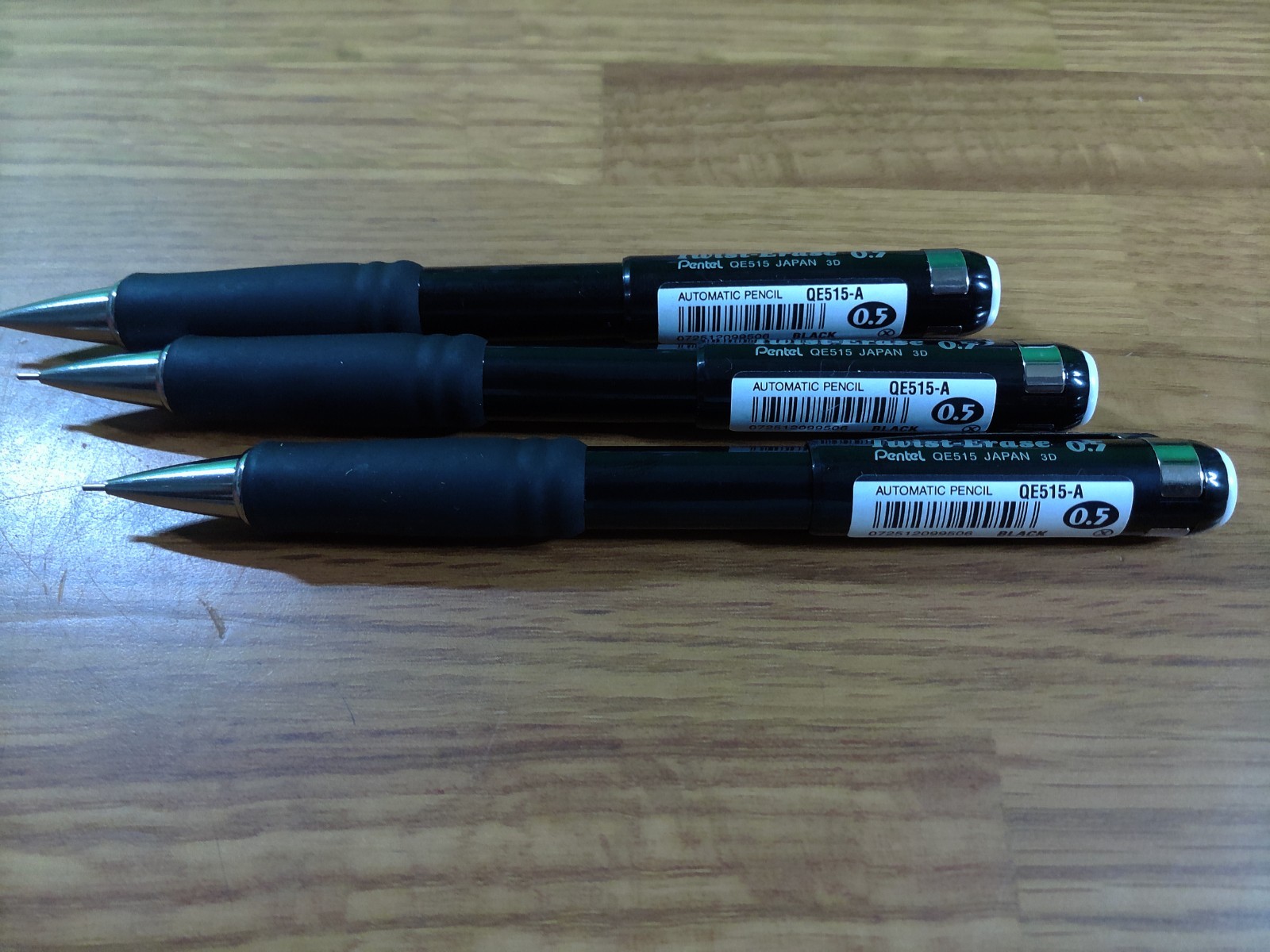 3 PENTEL Twist-Erase III Mechanical Pencils 0.5 mm FINE POINT .5mm