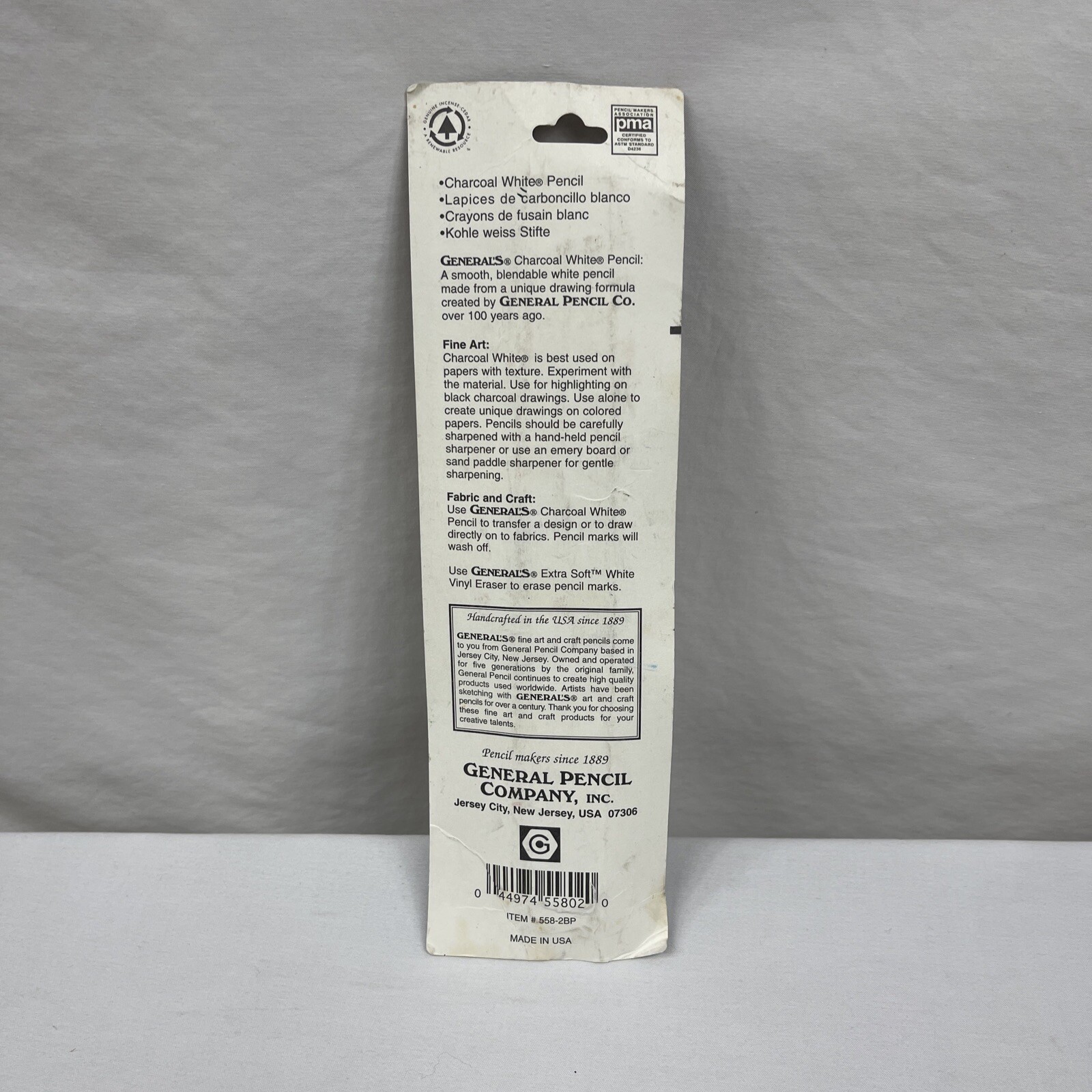 General’s Charcoal White Pencils Pack Of 2