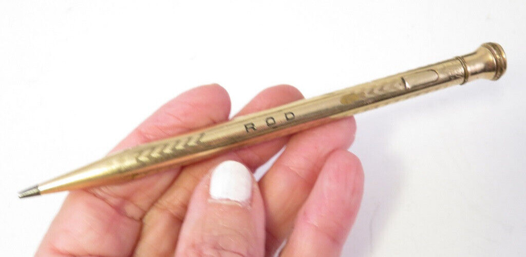Wahl Eversharp Antique Gold Filled Mechanical Pencil 5.25 inch