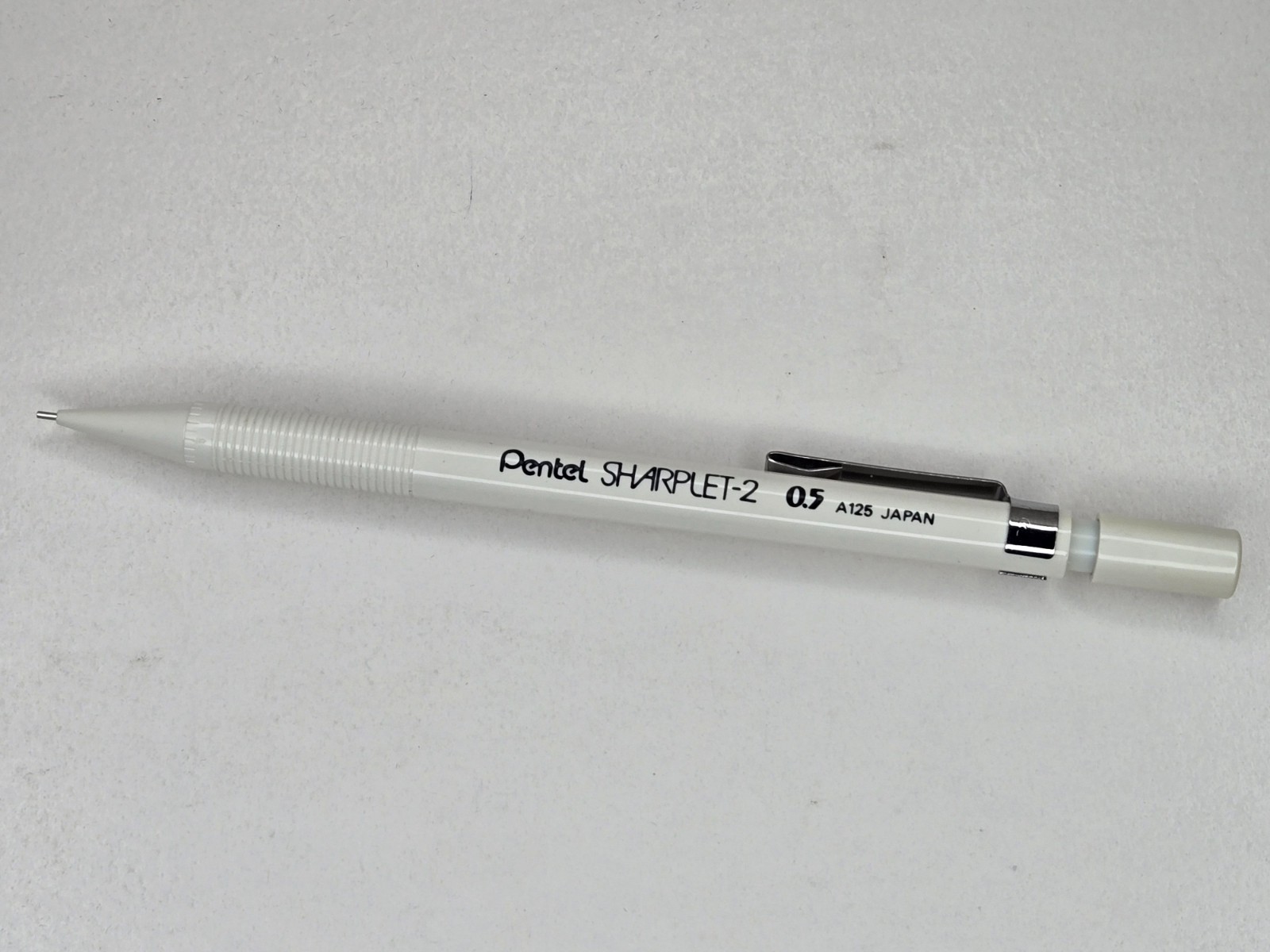 White PENTEL SHARPLET-2 ~ 0.5 mm Lead ~ A125 Japan ~ NEVER USED ERASER!!