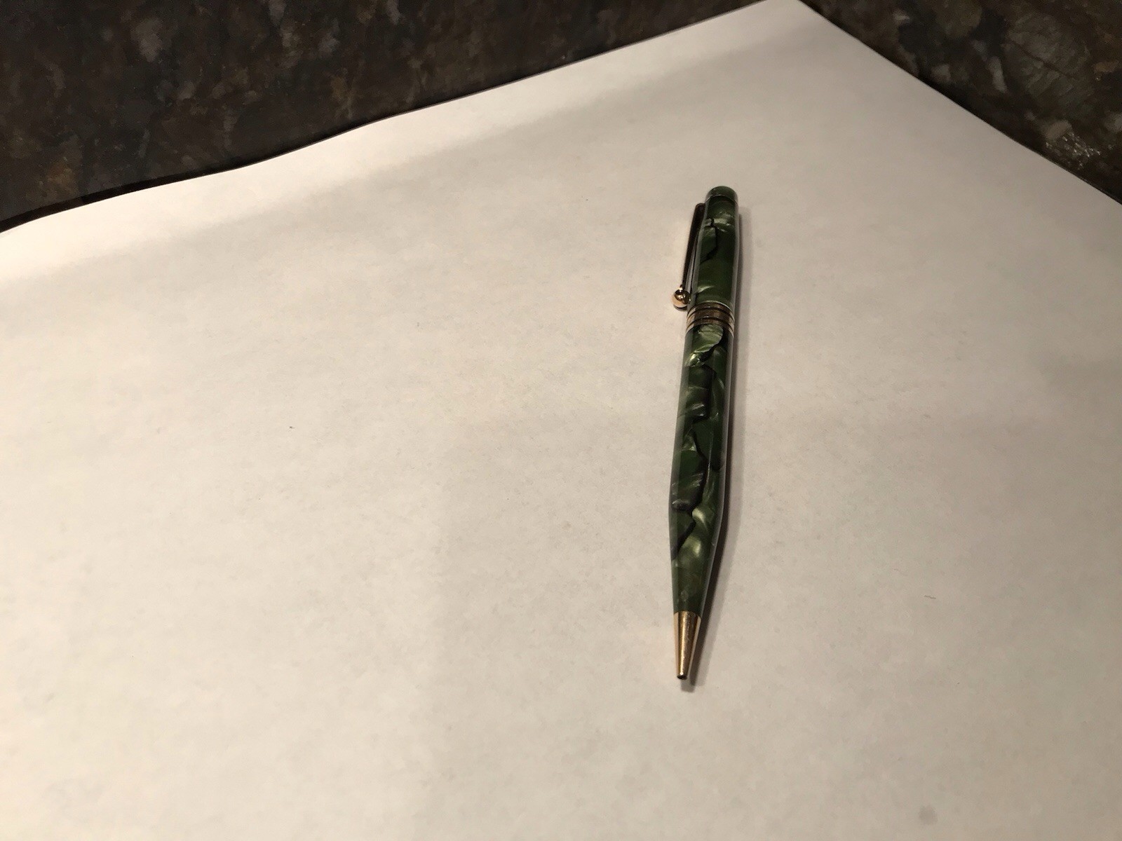 Vintage Wahl Eversharp Mechanical Transitional Pencil Green Marbled Gold Filled