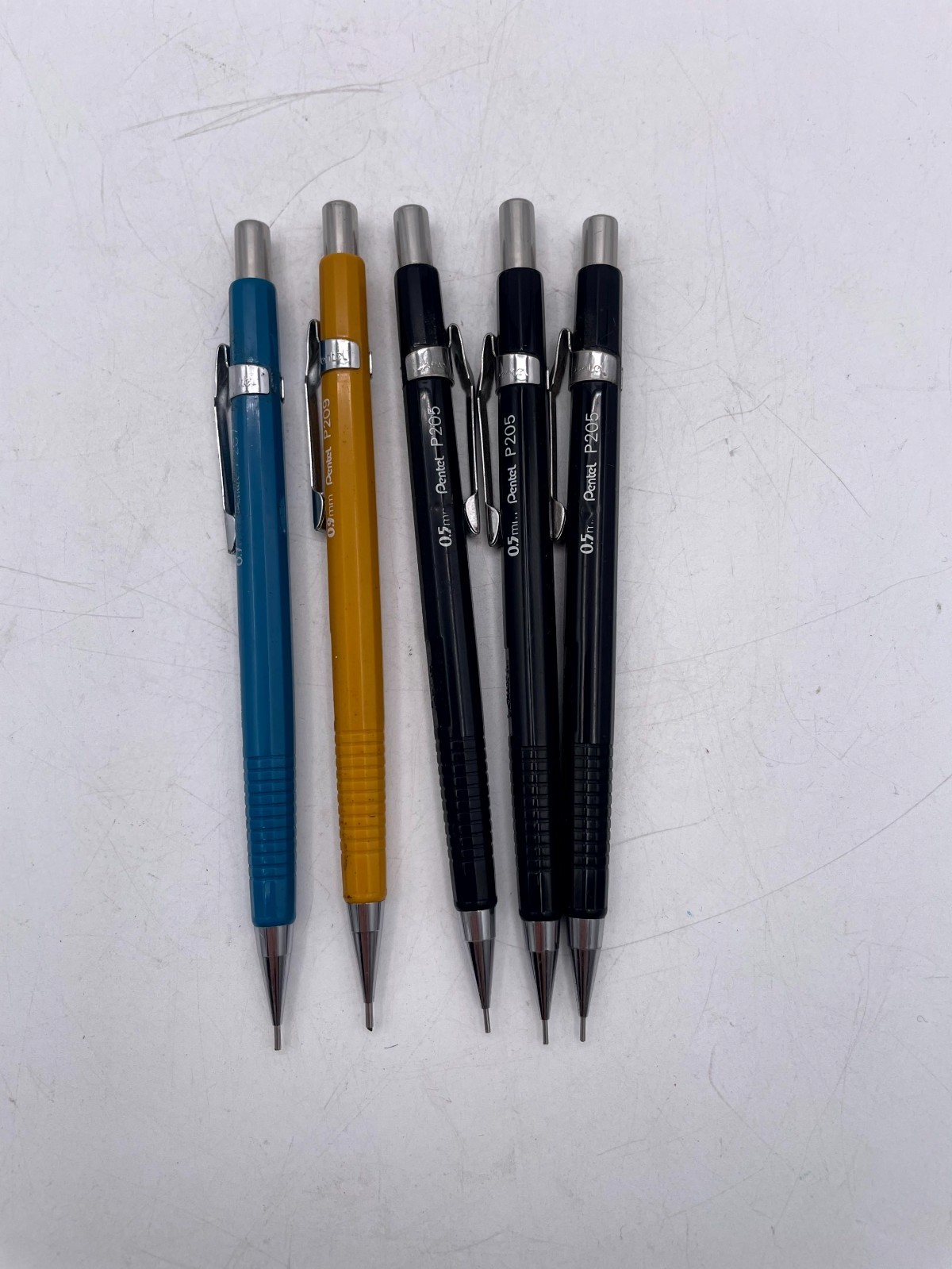 Lot of 5 Vintage Pentel P205, P207, P209 0.5mm 0.7mm 0.9mm Mechanical Pencils