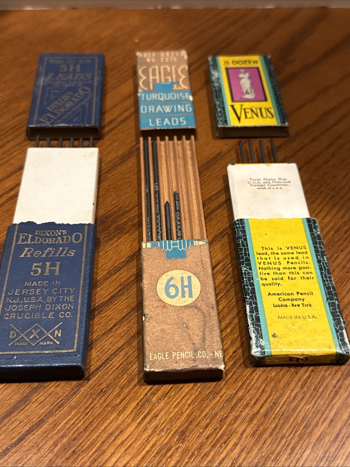 Lot of 3 Boxes of Vintage Venus, Eagle, Dixons Eldorado Lead Refills