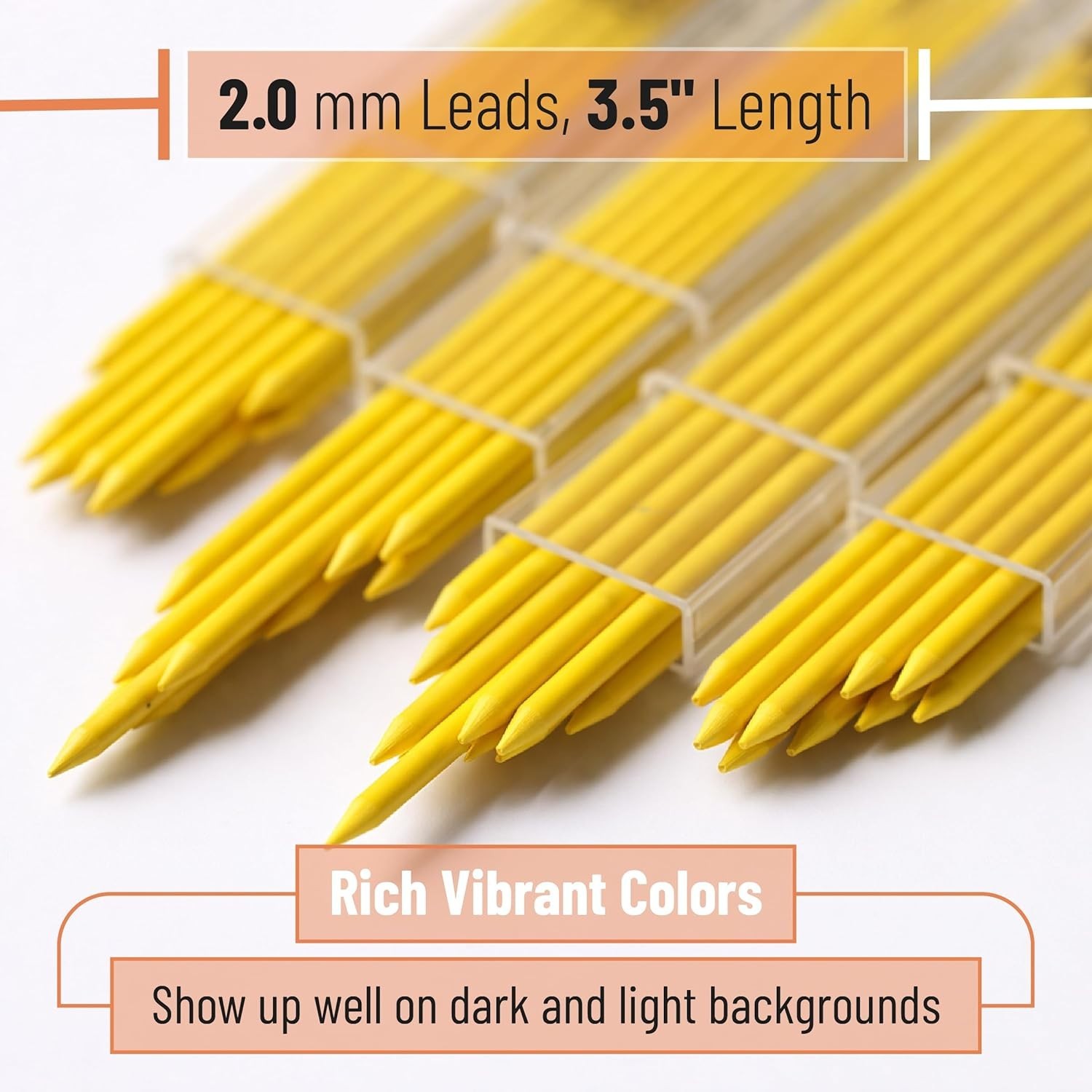 2.0 mm High-Visibility Yellow Lead Refills – Perfect for Woodworking & Drafting