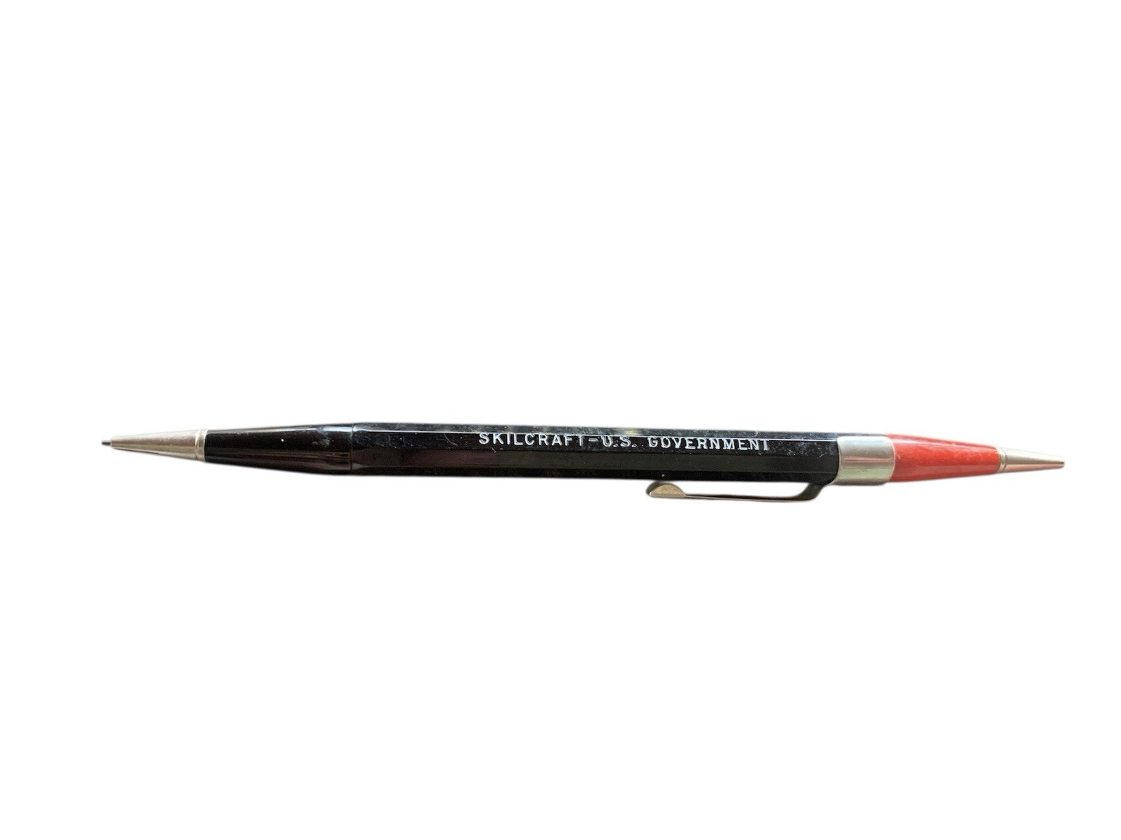 U.S. Government Red Black Autopoint Double Ended Mechanical Pencil Vintage