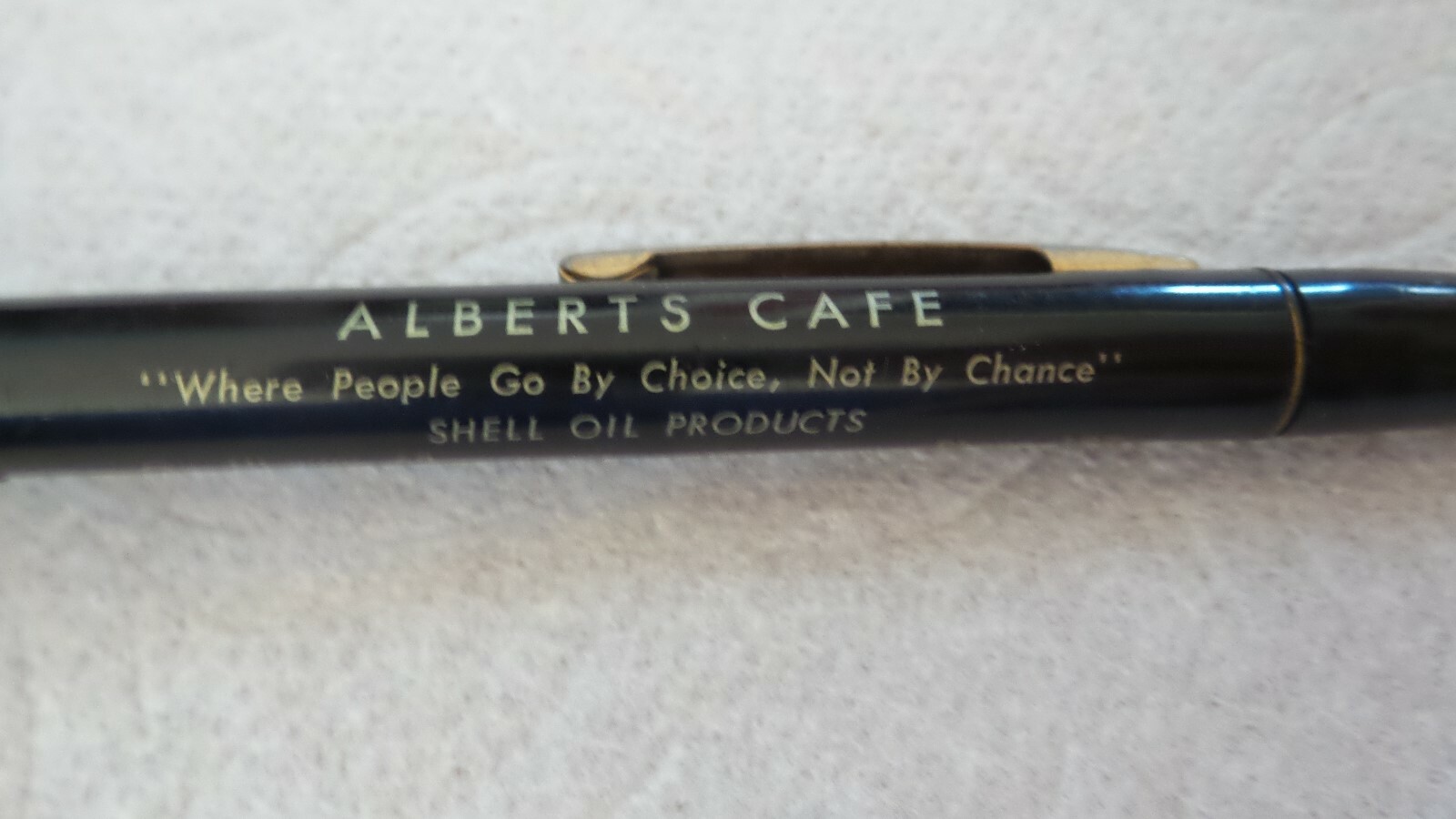 Antique Adv Mechanical PENCIL ALBERT’S CAFE, SHELL OIL Spring Valley, MN