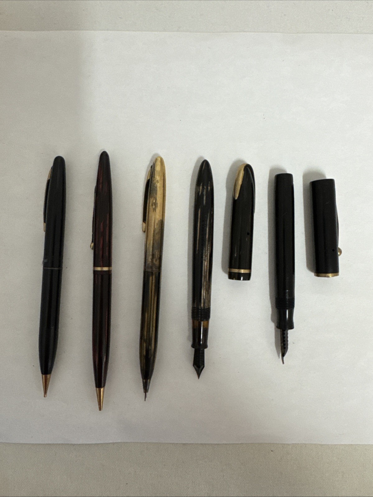 Vintage Lot Of 5 Mechanical Pencils Fountain Pens Schaffer Osmiroid Germany