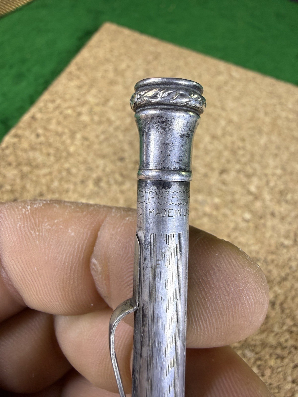 VTG Wahl Eversharp Engraved Silver Plated Mechanical Pencil Art Deco