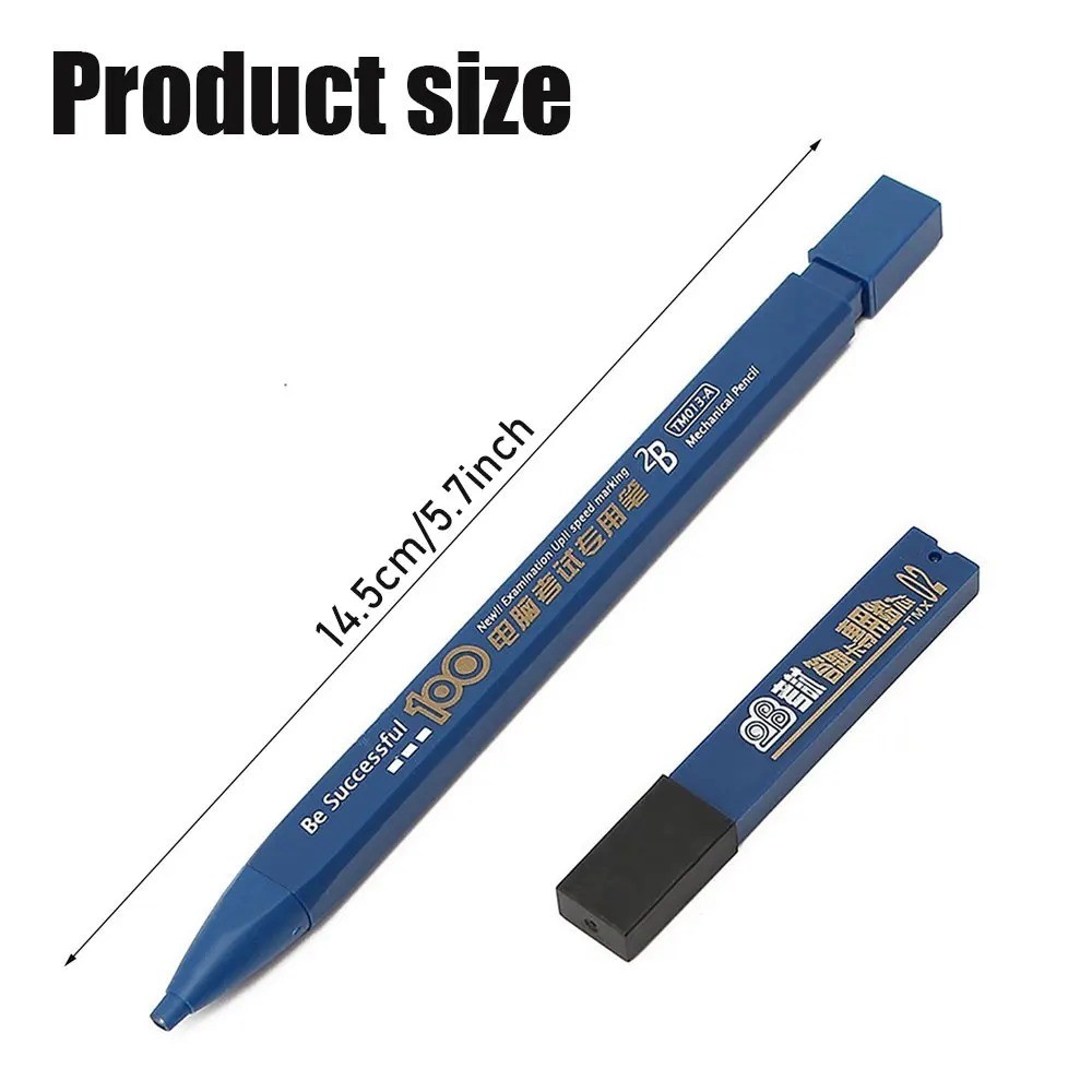 0.9mm 2B Mechanical Pencil Set – Includes 1 Pencil & 6 Lead Refills – Black Lead