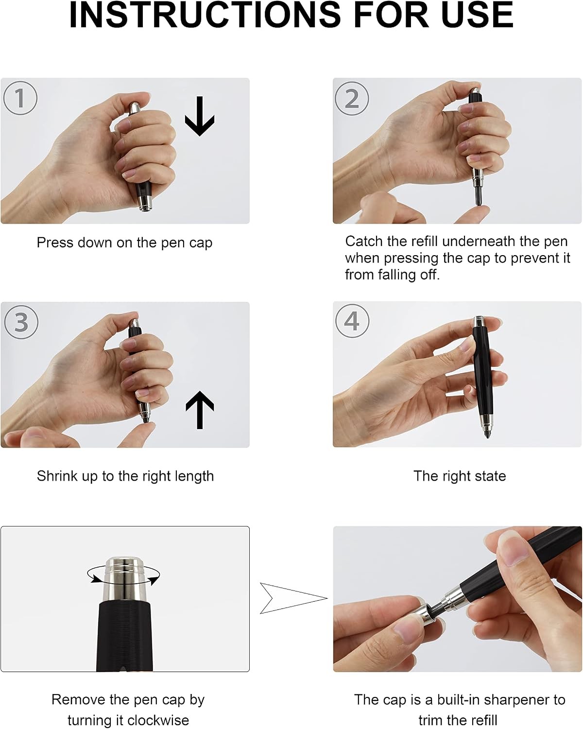 WSD Sketch Up 5.6mm Mechanical Pencil Mechanical Clutch with Built Sharpener …