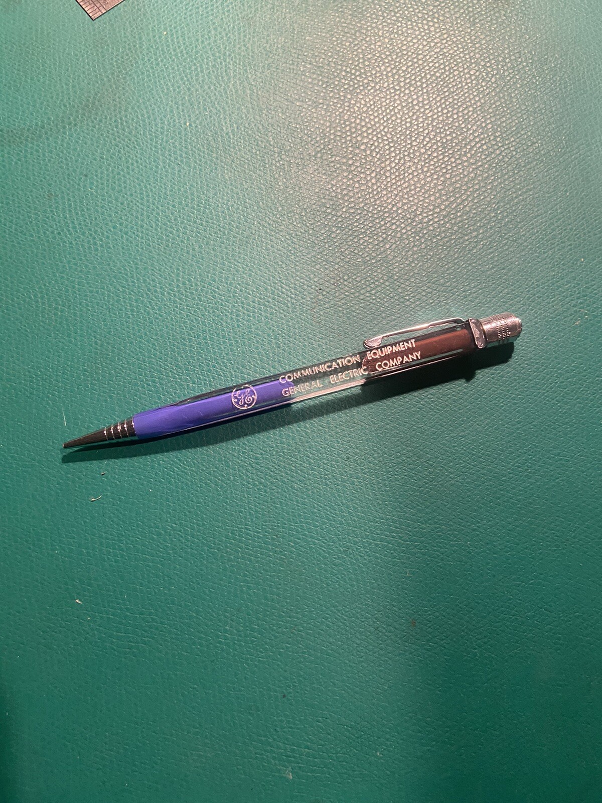 Vintage General Electric Communication Equipment Mechanical Pencil Square Clear