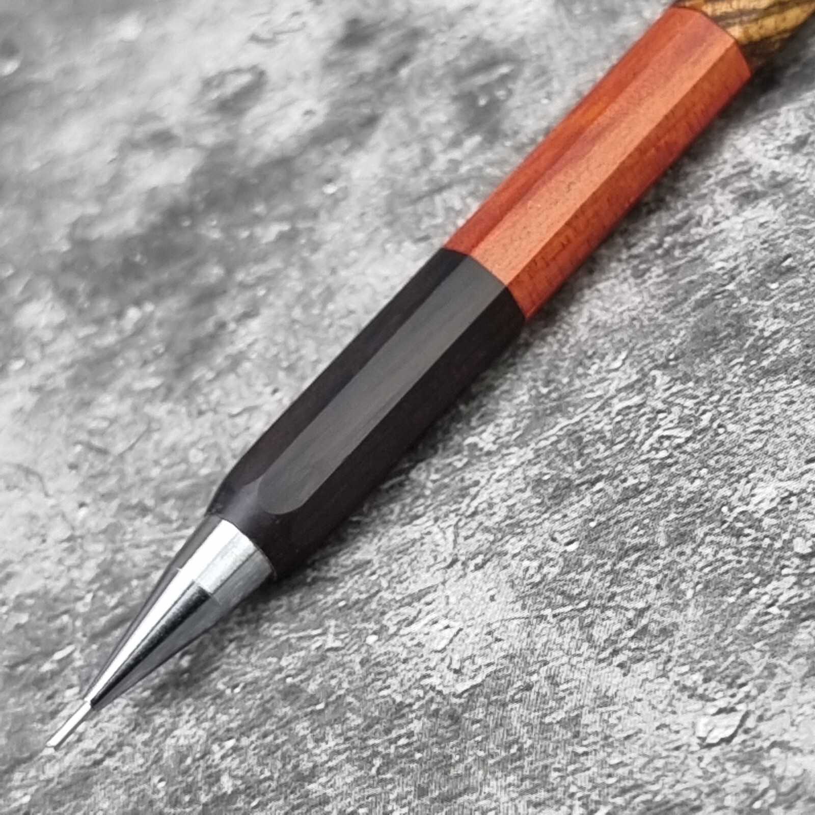 Hand Crafted Pentel P-205 Mechanical Pencil with Octagonal Wood Barrel