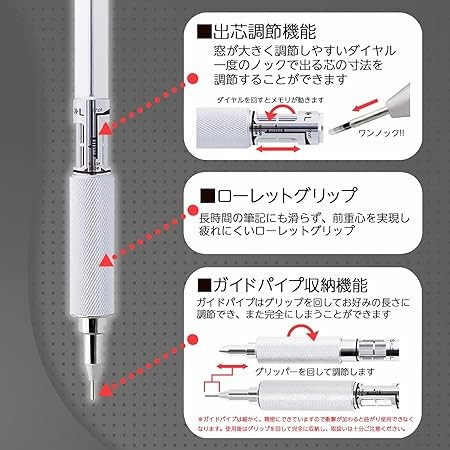 OHTO Aluminum Knurled Grip Mechanical Pencil MS01 0.5mm Made in Japan 121