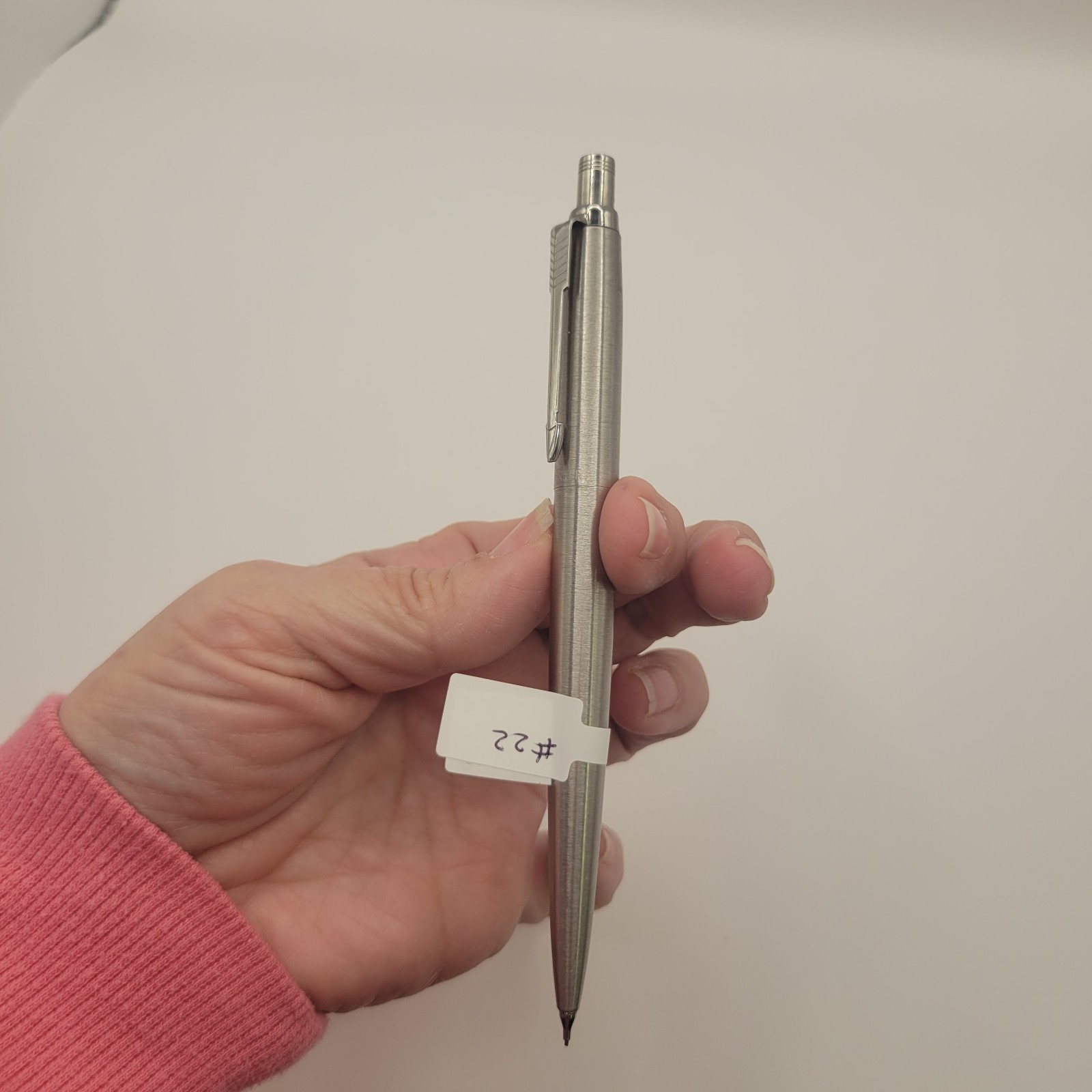 Vtg Parker Pencil Jotter Stainless Steel 0.5mm Pencil USA Eraser
