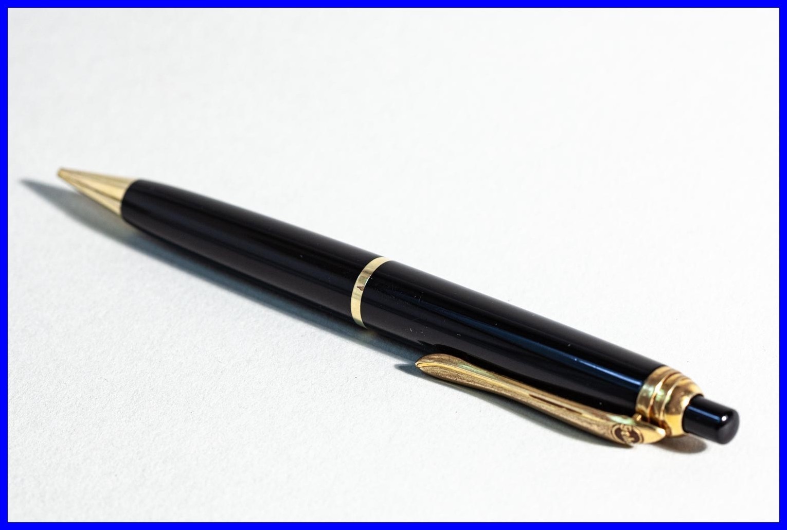 1960s GEHA N° 830 Pencil With 3 Clip Ring In Black & Gold For 1.18mm Leads