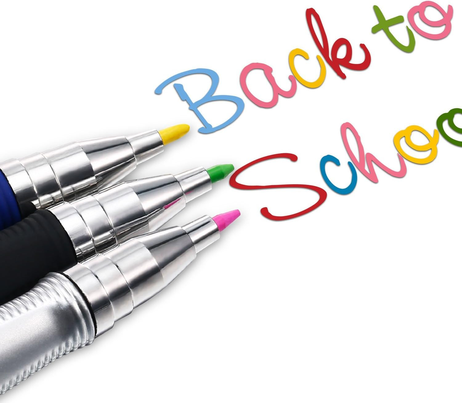 3 Pieces 2.0 mm Mechanical Pencil with Color and Black Cases Refills for Student