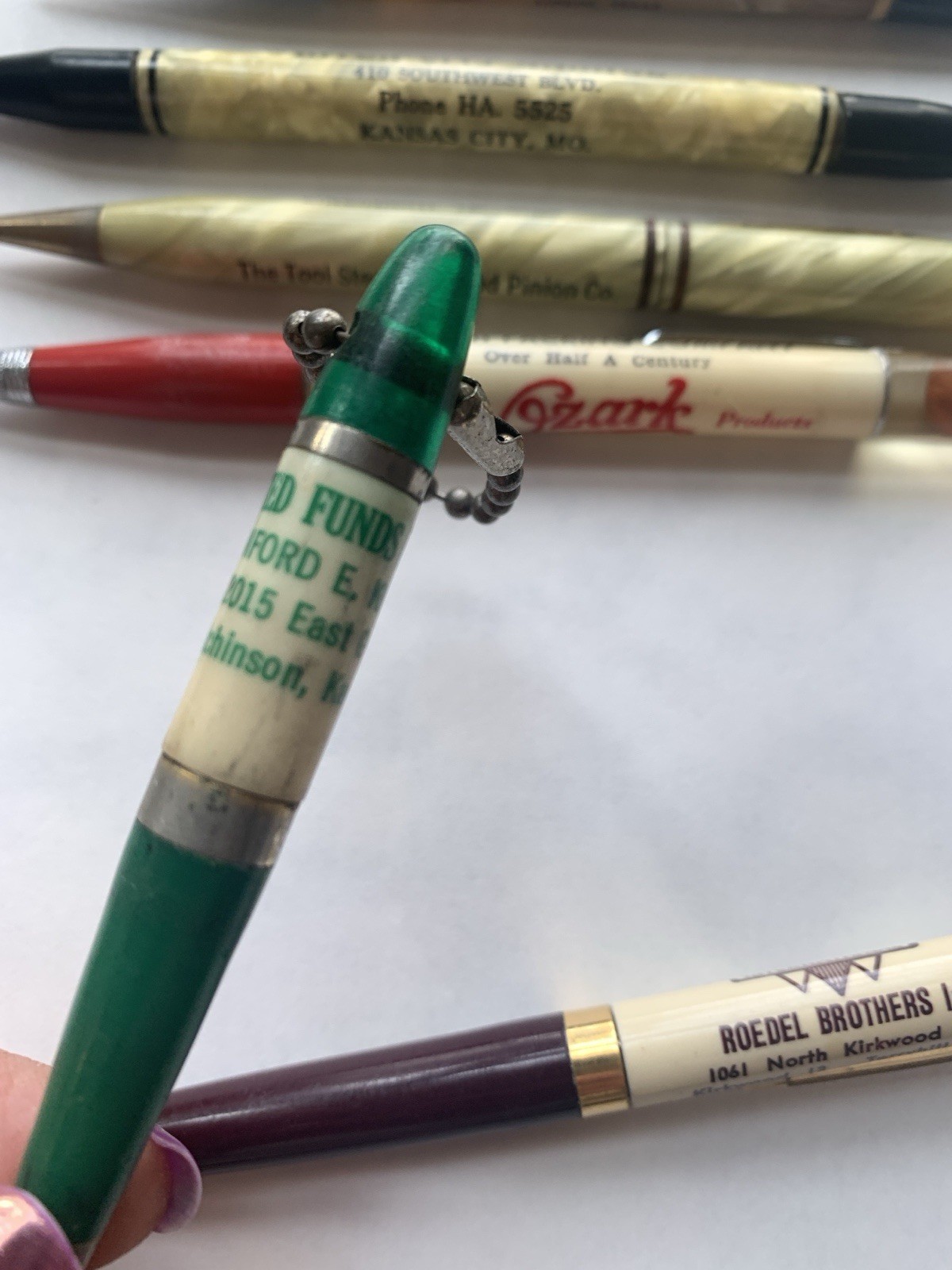 6 Lot Vintage Advertising Celluloid Mechanical Pencils Readyrite Ritepoint