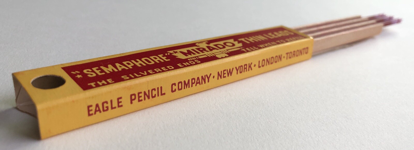Vintage EAGLE Mirado Semaphore RED 1.18mm Mechanical Pencil Lead NOS 12pk USA