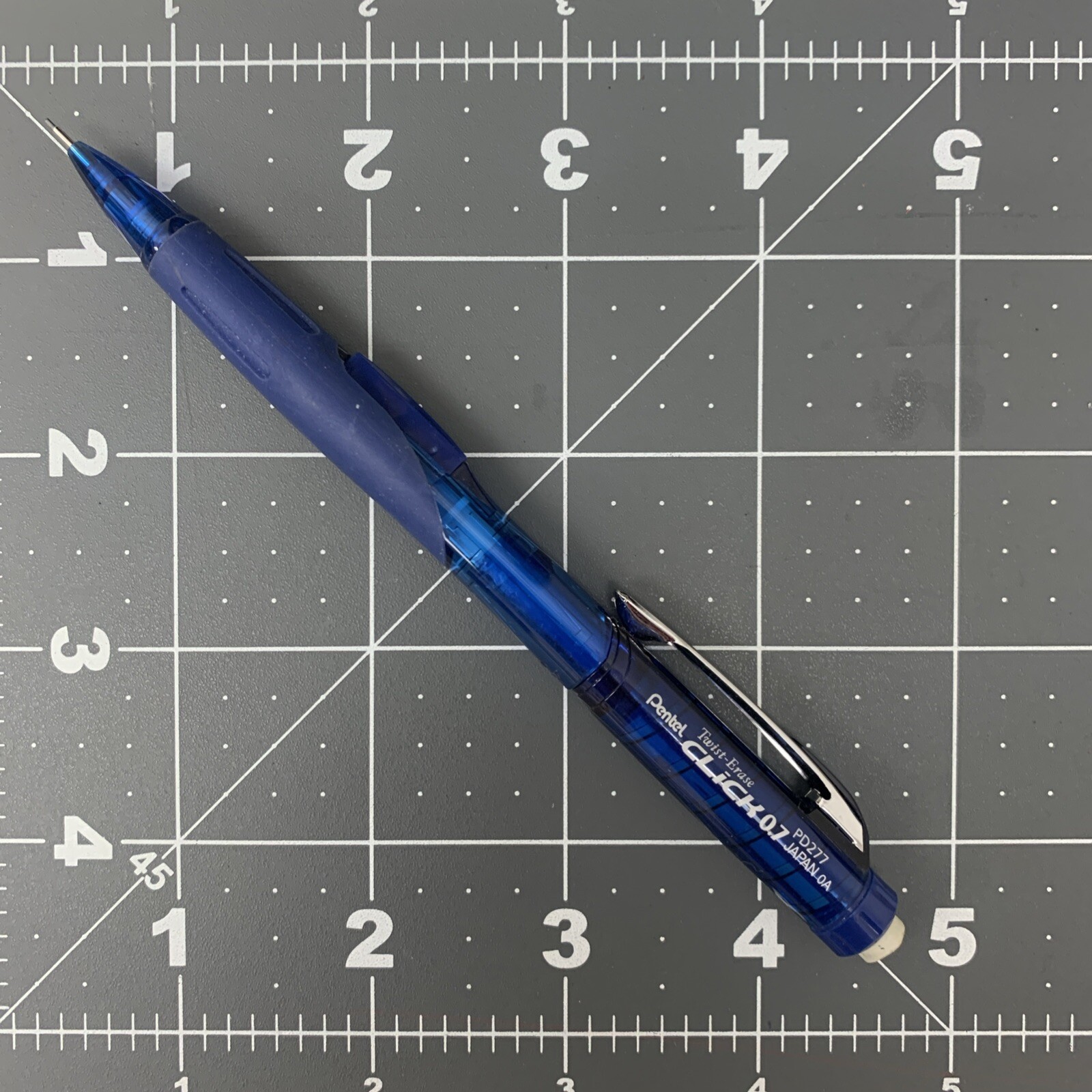 Vintage Pentel Twist-Erase PD277 Mechanical Pencil 0.7 mm Blue Drafting Drawing