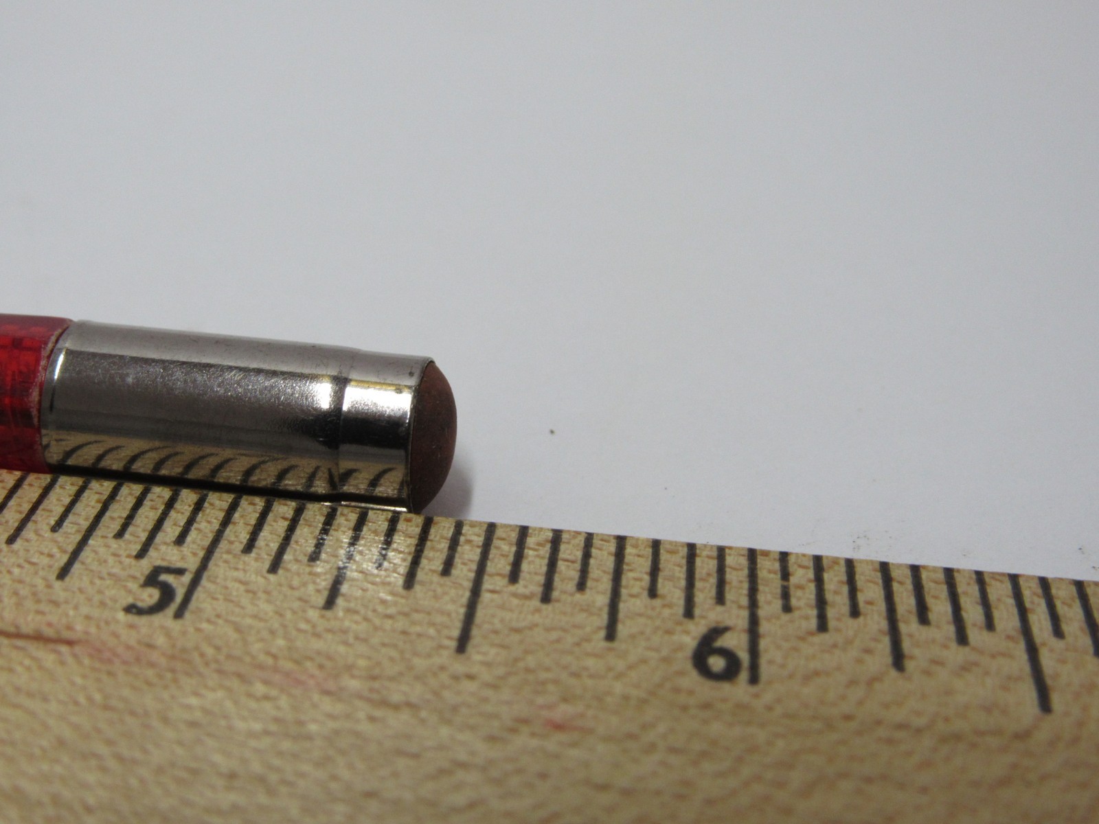 Scripto Vintage Transparent Red Mechanical Pencil W/ Eraser working #H1-15