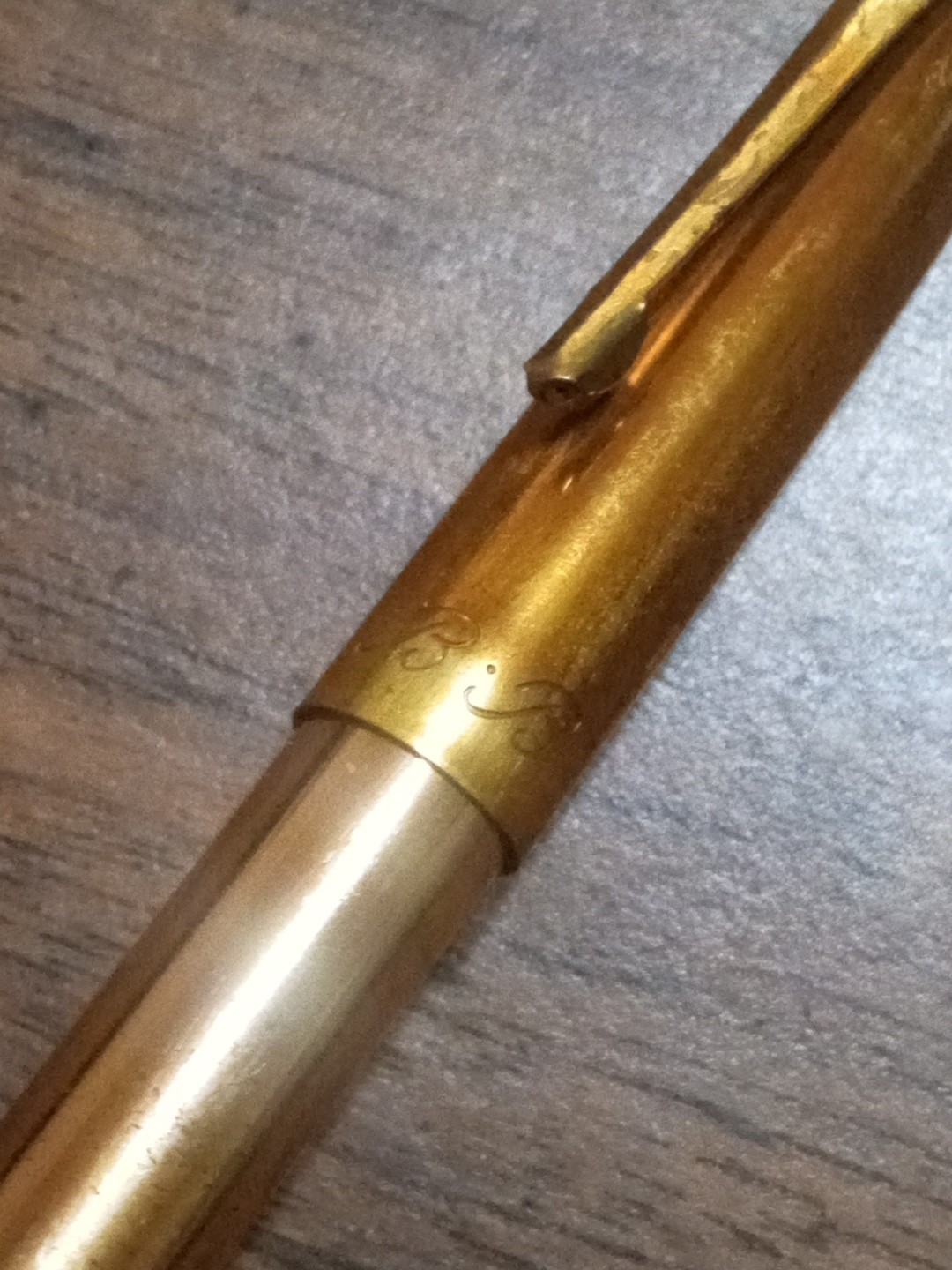 Vintage Mechanical Pencil Lighter Combo Gold Tone USA Works Advertisement Unique