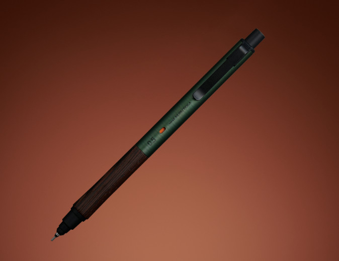 uni Mechanical Pencil KURUTOGA Wood 0.5mm Forest Green M5-KW Japan Stationery