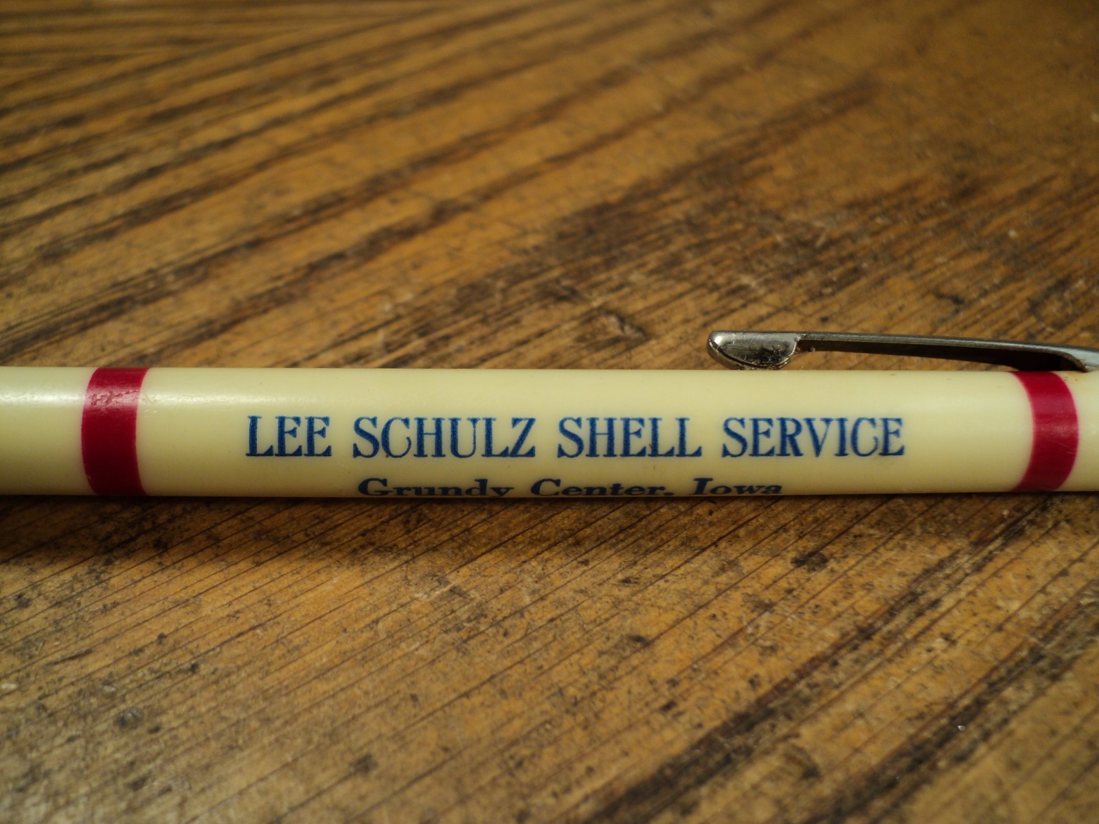 Vintage Mechanical Pencil Lee Schulze Shell Service Grundy Center Iowa.