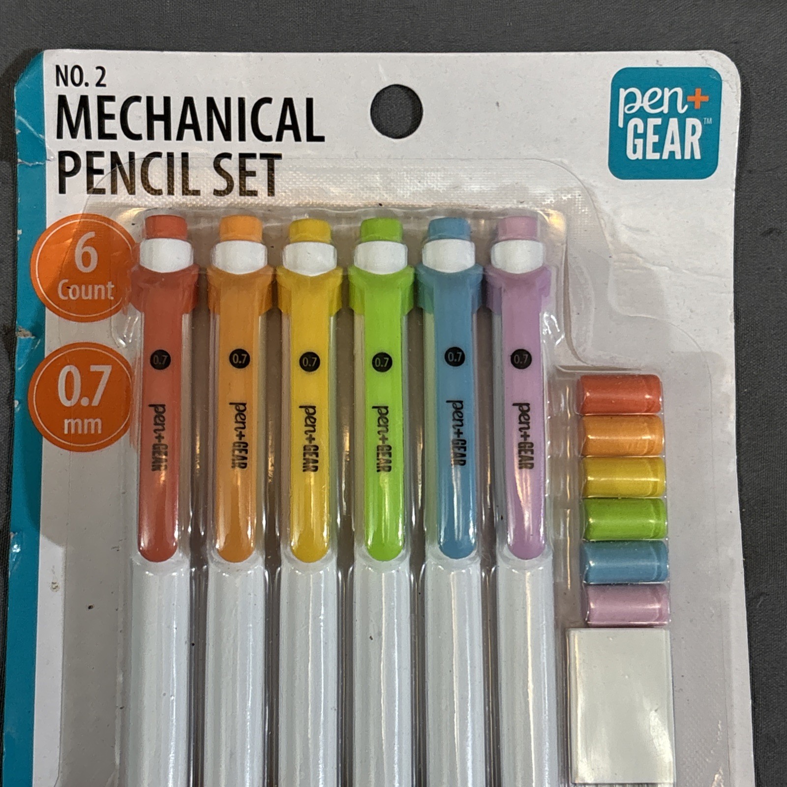 Pen+Gear #2 – 6 Colors, Mechanical Pencil Set 0.7 Mm Lead 6 Pack