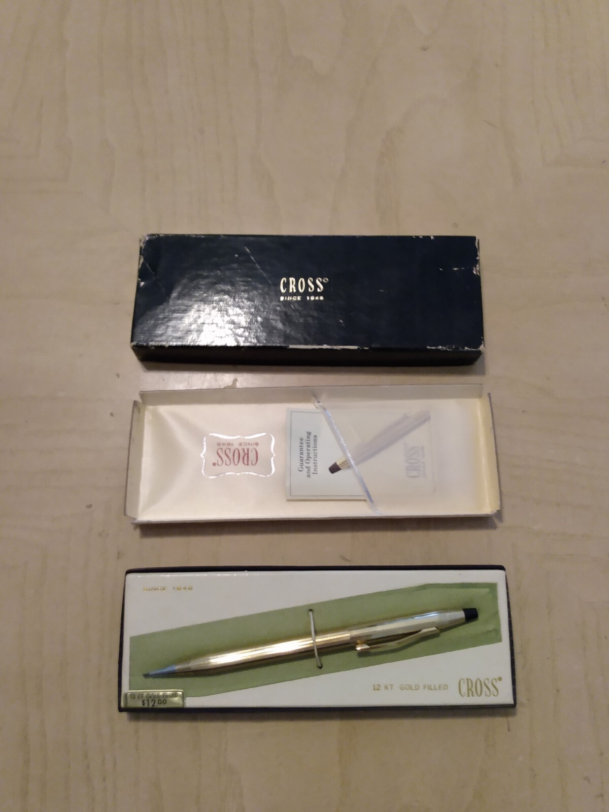 Cross 12K Gold Filled Pencil 6603 Writing Instrument Adjustable Desk Work Study