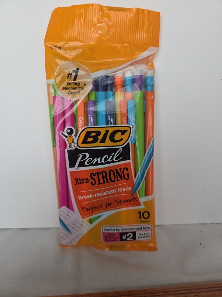 Xtra-Strong Thick Lead Mechanical Pencil, With Colorful Barrel 10 Count 0.9mm